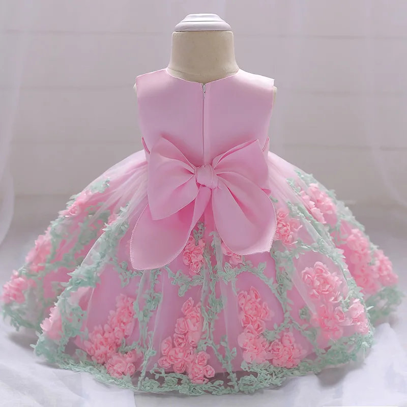 

2022 Summer Baby Girl Dress Princess Party Frock Christening Kids Clothes 1 Year Birthday Party Wedding 3-24 Month Vestidos