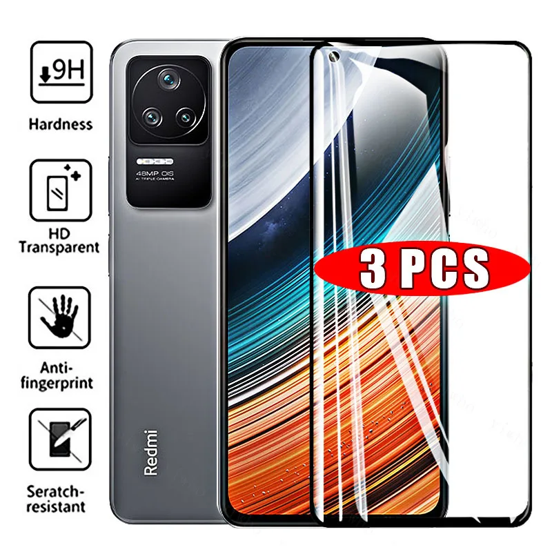 

3PCS Tempered Glass Screen Protectors on For Xiaomi Redmi K40 K40s K50 Pro K50 Gaming Anti-scratch Full Coverage Protective Film