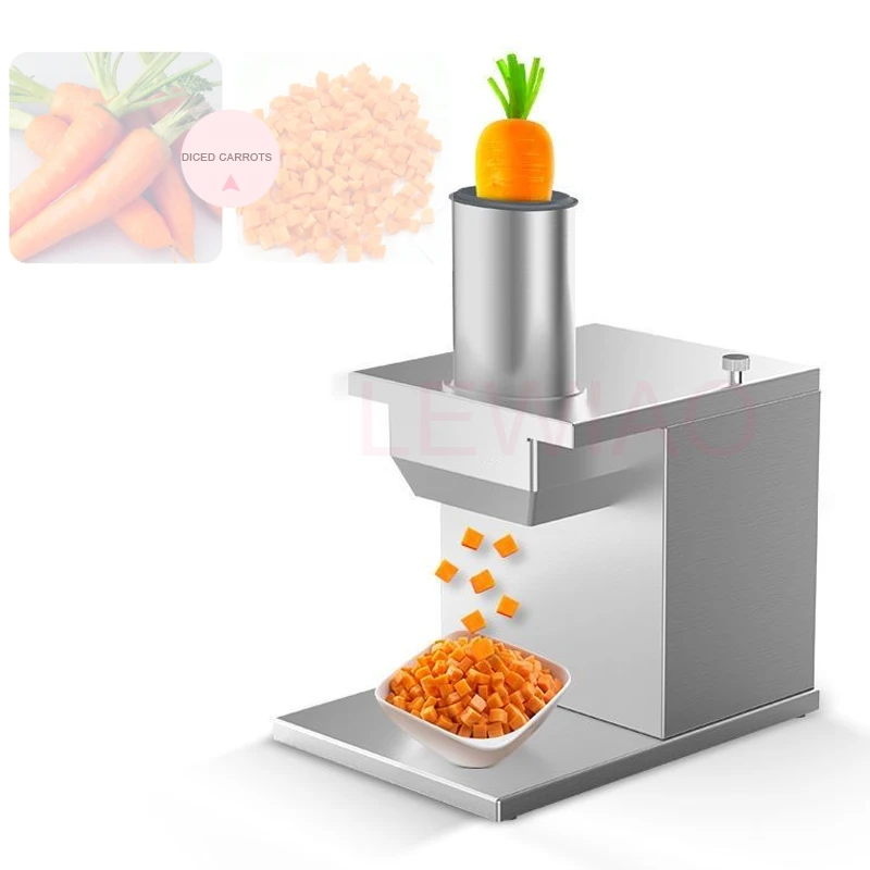 

8mm 10mm Vegetable Cube Cutting Machine Carrot Radish Potato Cube Dicing Cutter Electric Potato Tabletop Dicer Maker