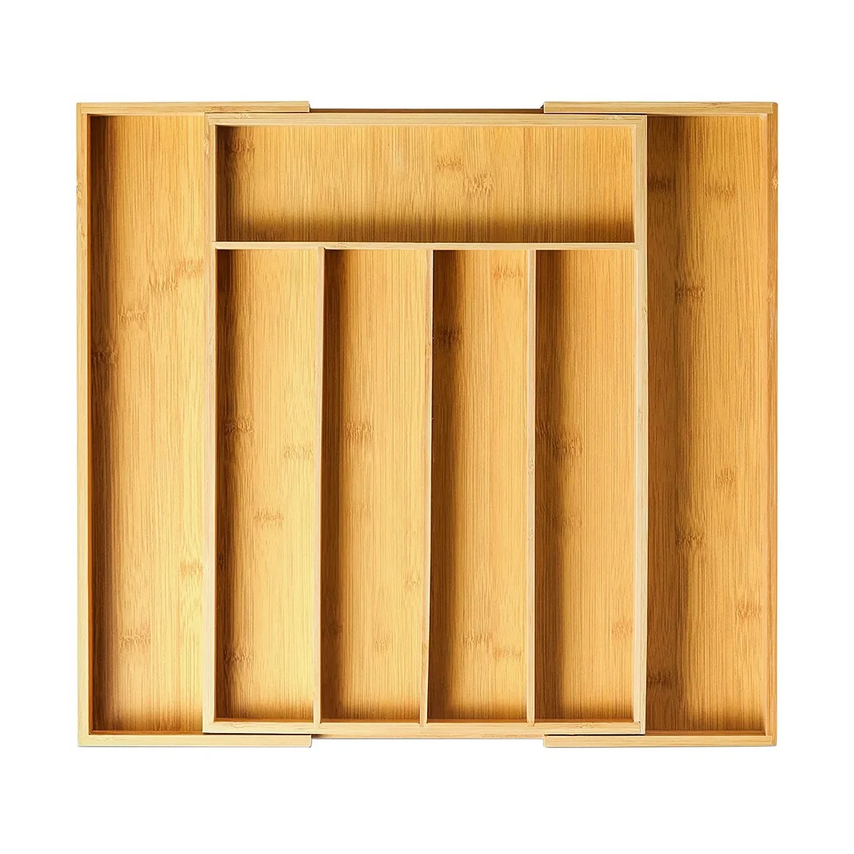 

Bamboo Expandable Kitchen Drawer Organizer - Kitchen Silverware Organizer Drawer Utensil Organizer Tray