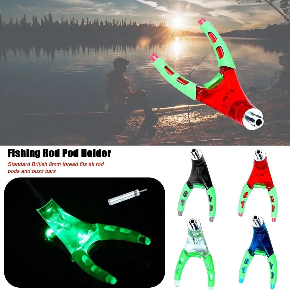 

Useful Portable Spring Carp Fishing Rod Pod Holder Nylon Electron luminous Rest Gripper