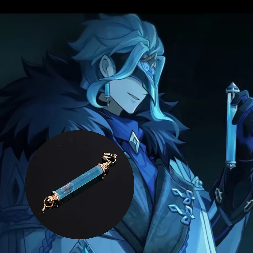 

Genshin Impact Snezhnaya Fatui доктор Доктор серьги для косплея игры ушной зажим Хэллоуин аксессуары к костюму для Косплей Animae Fans Ear