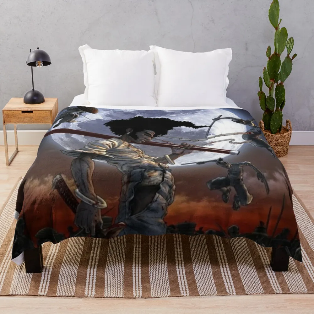 

afro samurai, anime Throw Blanket Luxury Brand Blanket