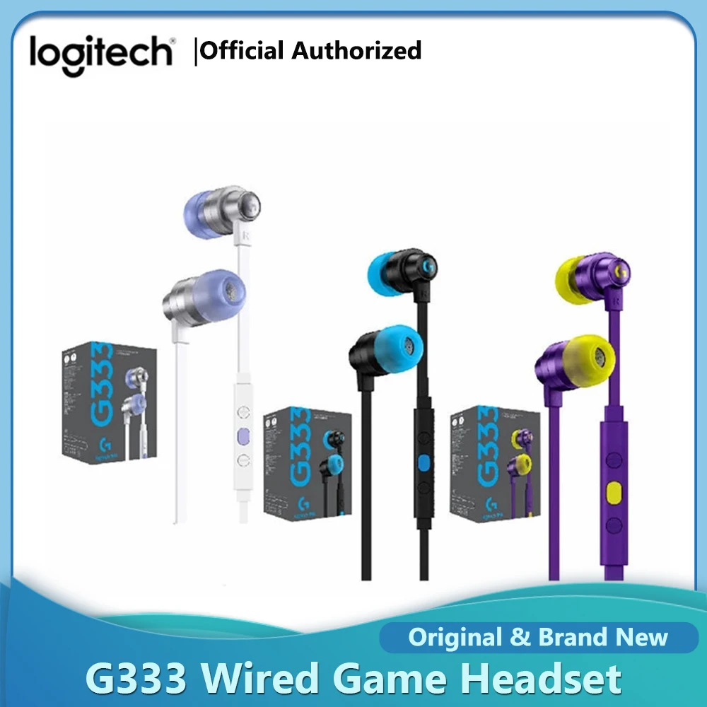 

New Logitech G333 Wired Game Headset Stereo In-Ear Gaming Headphones with Microphone USB for Laptop PC Gaming LOL