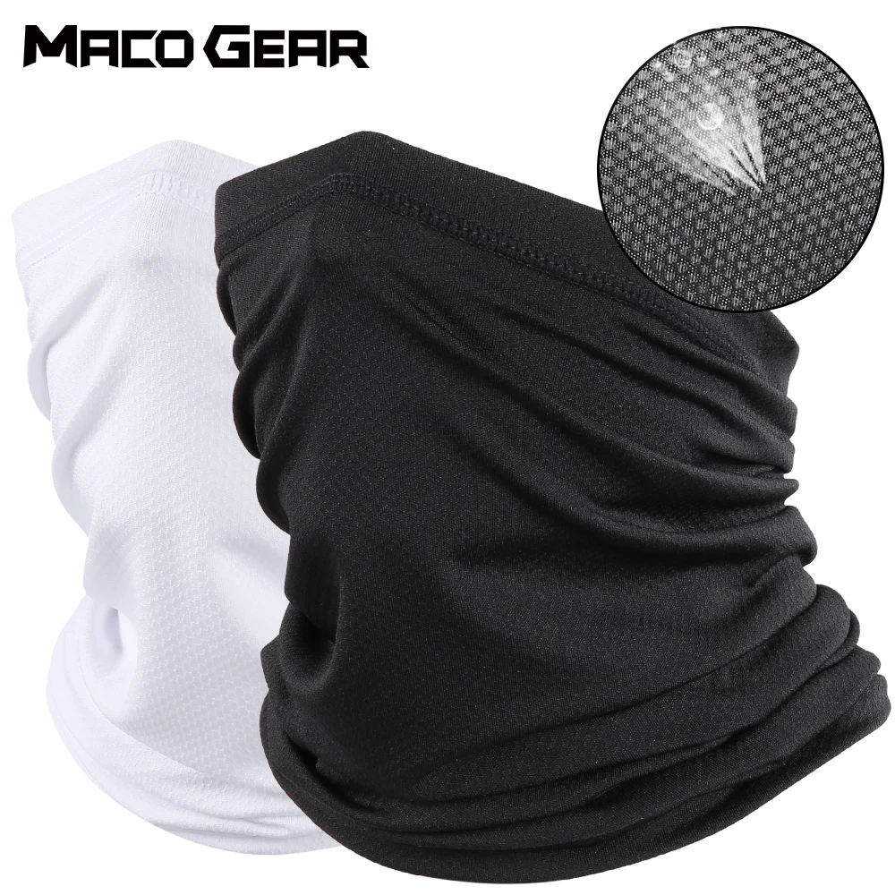

Summer Breathable Cool Mesh Bandana Hiking Hunting Cycling Running Tube Scarf Ski Sports Neck Warmer Half Face Mask Men Women