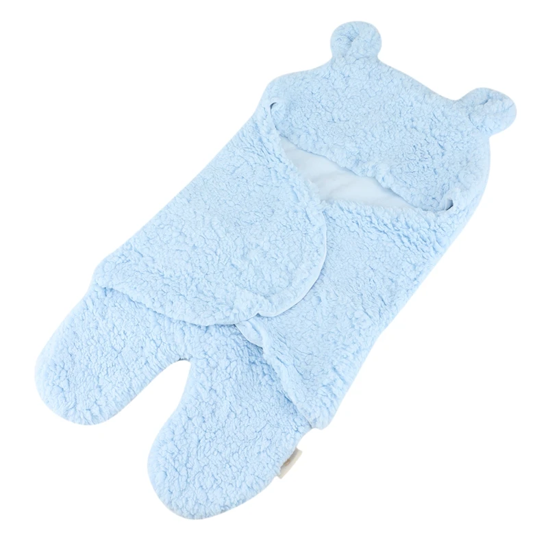 

Baby Swaddle Blanket Boys Girls Cute Cotton Plush Receiving Blanket Newborn Sleeping Wraps For 0-6 Months