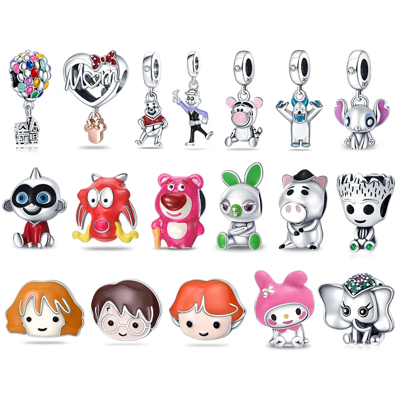 

New Silver Color Anime IP Modeling Charms Beads Fit Pandach Charms Bracelets DIY Women Color Pendant Bead Original Jewelry 2022