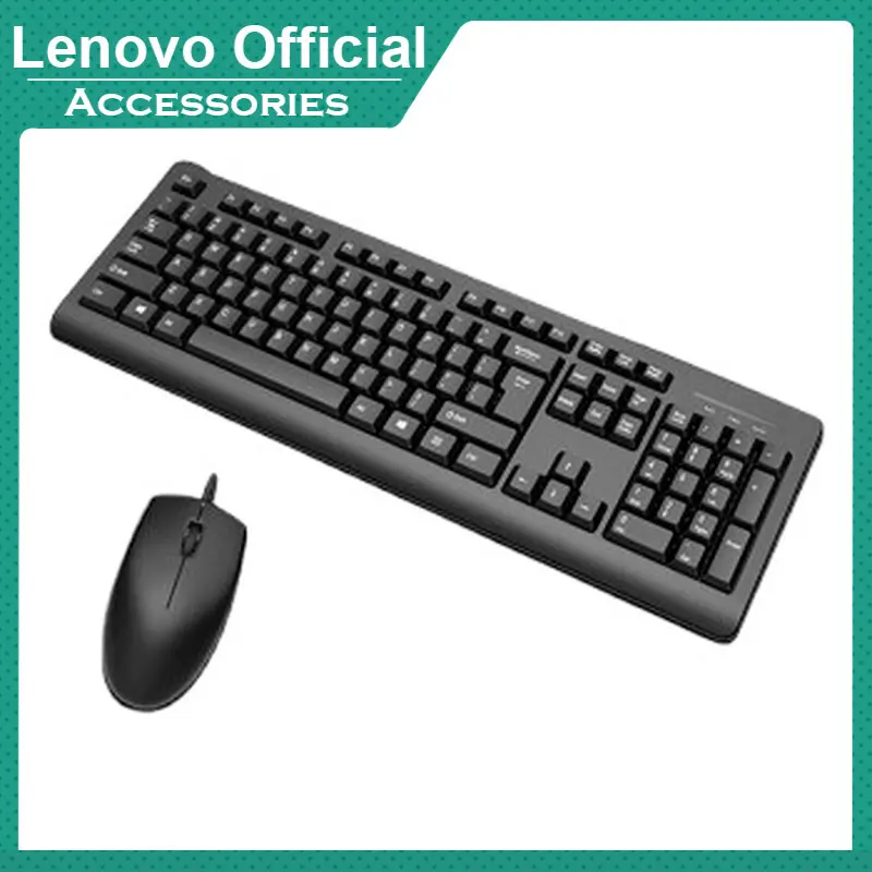 

Lenovo Original Wired Keyboard and Mouse Set Combo USB Interface X830L KM4800S KM102 Waterproof for Desktop Computer Laptop