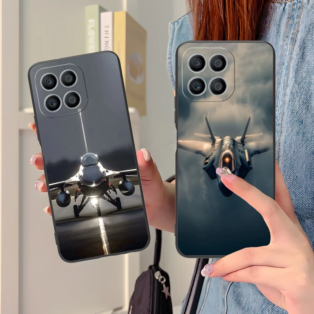 AirForce Plane Mobile Cell Phone Case for Huawei Honor 90 80 70 60 50 30 20 10 9 8 7 Pro S SE Lite 5G Black Cover Shell