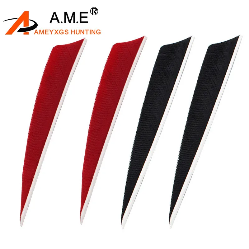 

100 Pcs New 4 inch Shield Cut Archery Fletching Arrow Feathers 8 Color Turkey Feather Hunting Arrow Accessories Arrows Vane