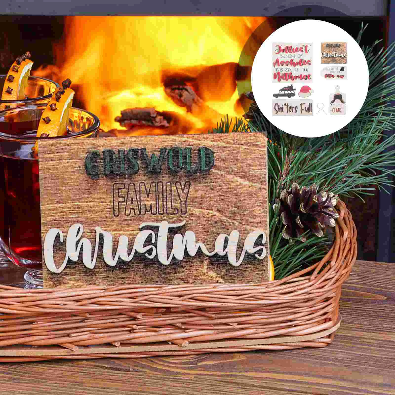 

Christmas Table Decor Tiered Tray Woodensigns Toppers Winter Centerpiece Sign Wood Tabletop Decorations Farmhouse Decoration