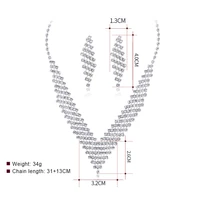 wangaiyao new fashion temperament bridal necklace earrings set all match trendy simple zircon necklace earrings two piece jewelr
