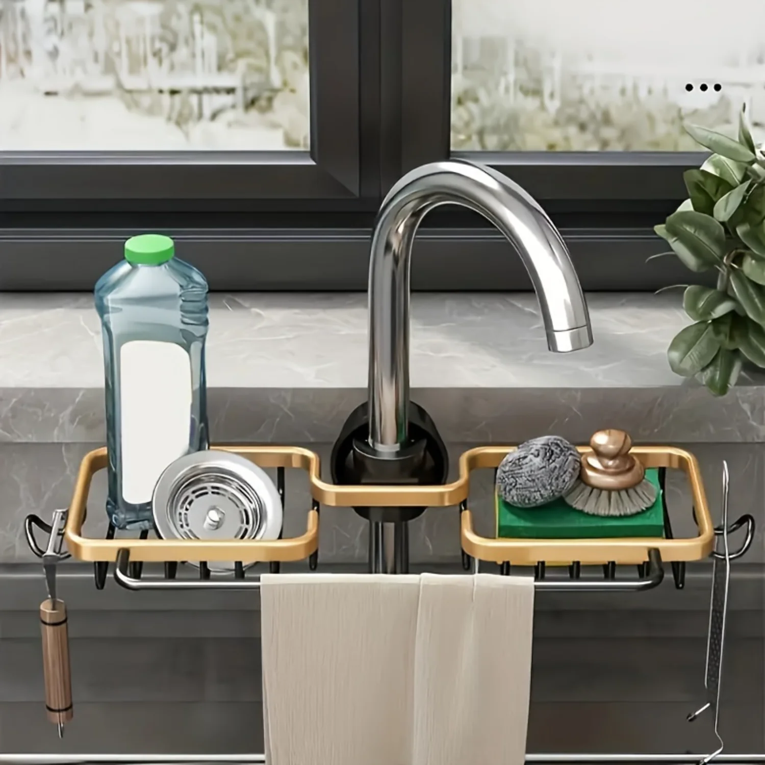 Алюминиевая полка для раковины губки и мыла подвесные корзины аксессуары