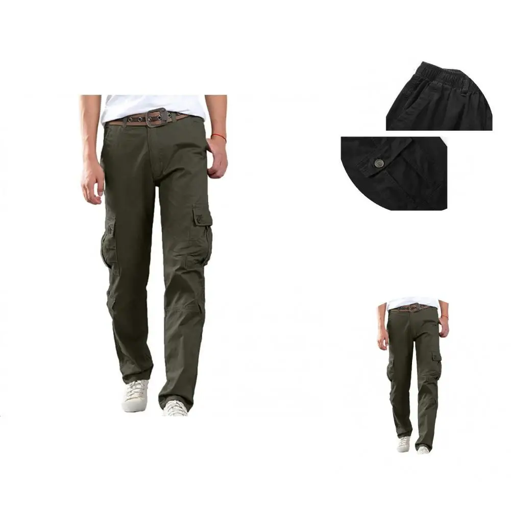 

Multi-pocket Trousers Daily Long Trousers Versatile Men's Cargo Pants Stylish Streetwear with Soft Breathable Fabric Multiple