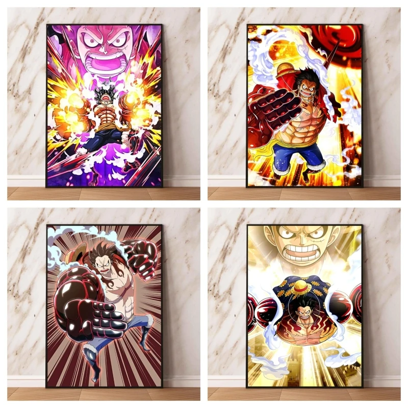 

Canvas Printing One Piece Luffy Gift Art Decoration Paintings Classic Gifts Decorative Hanging Children's Bedroom Decor Cartoon