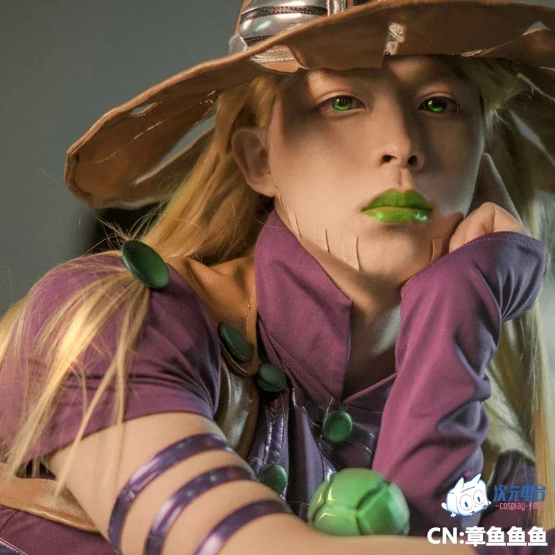 Фото JoJo'S Bizarre Adventure Steel Ball Run Gyro Zeppeli Spin Master Косплей Костюм Полный комплект со шляпой Hallowe NM261 №3