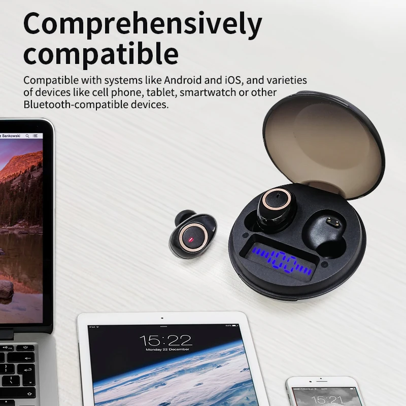 Беспроводные наушники Bluedio D3 портативные Tws наушники-вкладыши с сенсорным