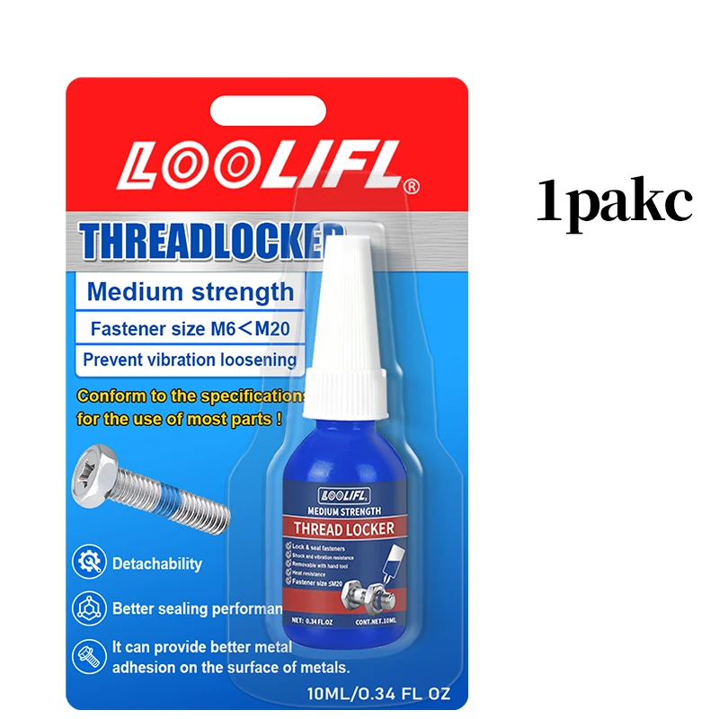 

LOOLIFL Высокопрочный клей для фиксации резьбы