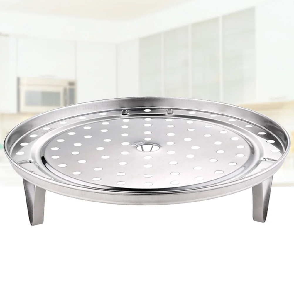 

Steamer Rack Pot Steaming Basket Stainless Cooking Steam Steel Dumpling Shelf Tray Cooker Dim Sum Vegetable Round Egg Stand Pots