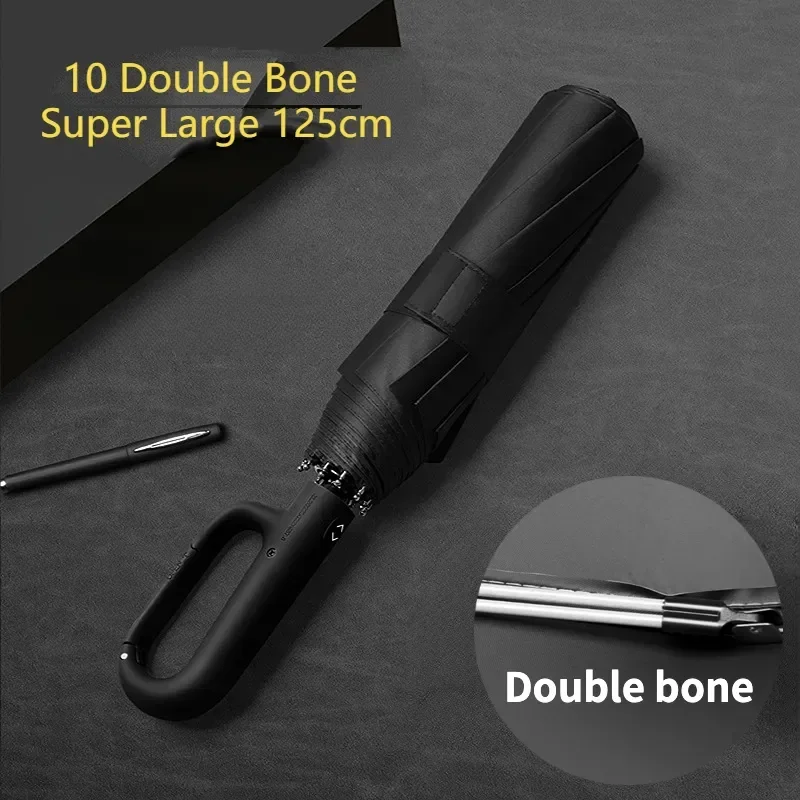 

Portabl Ring Windproof Umbrella Sunshade Folding Dual-purpose Sunny Umbrella Buckle Windproof Automatic Large Umbrella Sunscreen