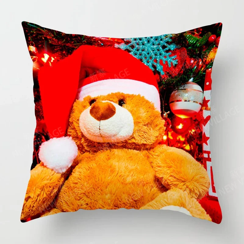 Декоративные наволочки для домашней гостиной рождественские Короткие Плюшевые