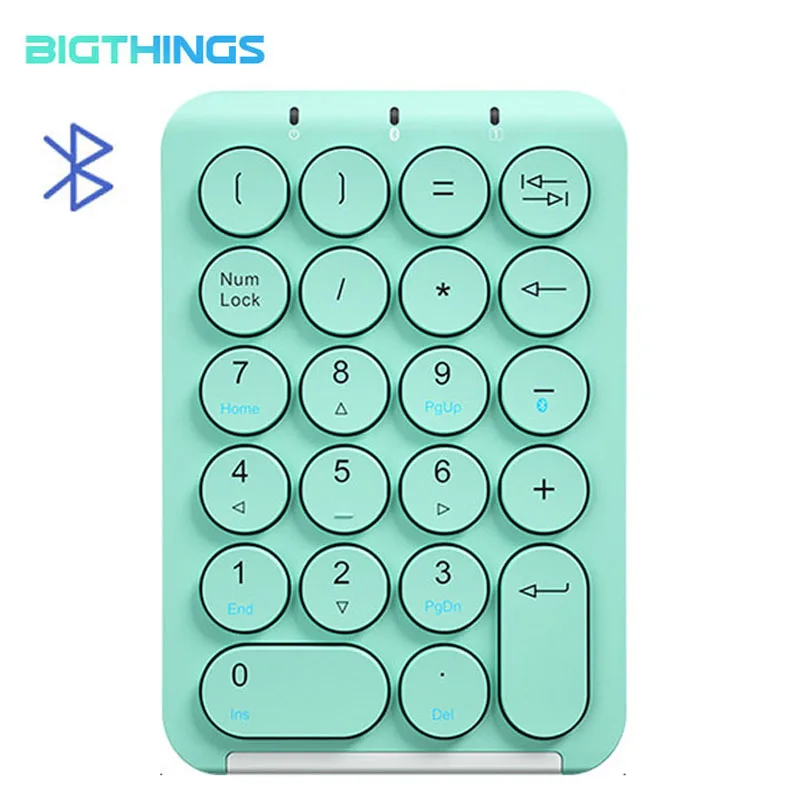 

Mini Numeric Keyboard Wireless Keypad Bluetooth Colorful Rechargeable for IOS Android Windows Laptop Macbook Phone