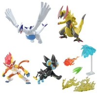 genuine bandai pokemon anime lugia infernape luxray action figure model candy toy cute collectible kids birthday gifts
