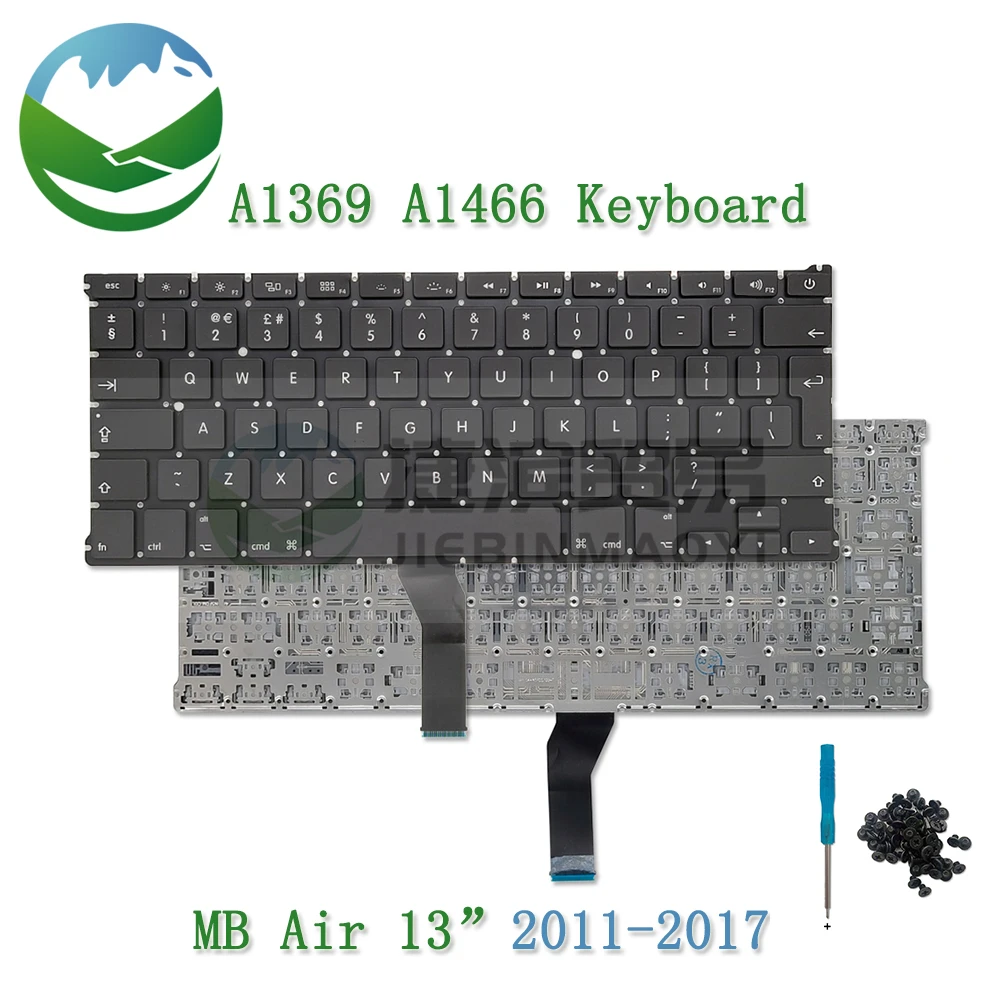 A1369 A1466 US UK Replacement Keyboard Russian Spain French German Russian Korean Layout for Macbook Air 13 " 2011-2017 Year