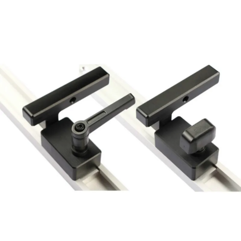 

:30 Aluminium Miter Track Stop for T-Slot T-Tracks Woodworking DIY Wood Working Tools Router Table Bandsaws