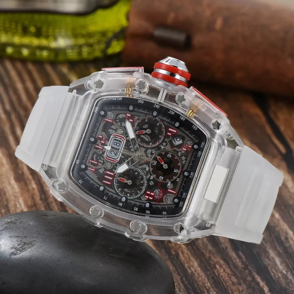 

Brand Wrist Watches Man Multifunction Luxury Casual Sport Rubber Strap Quartz Clock RM 38