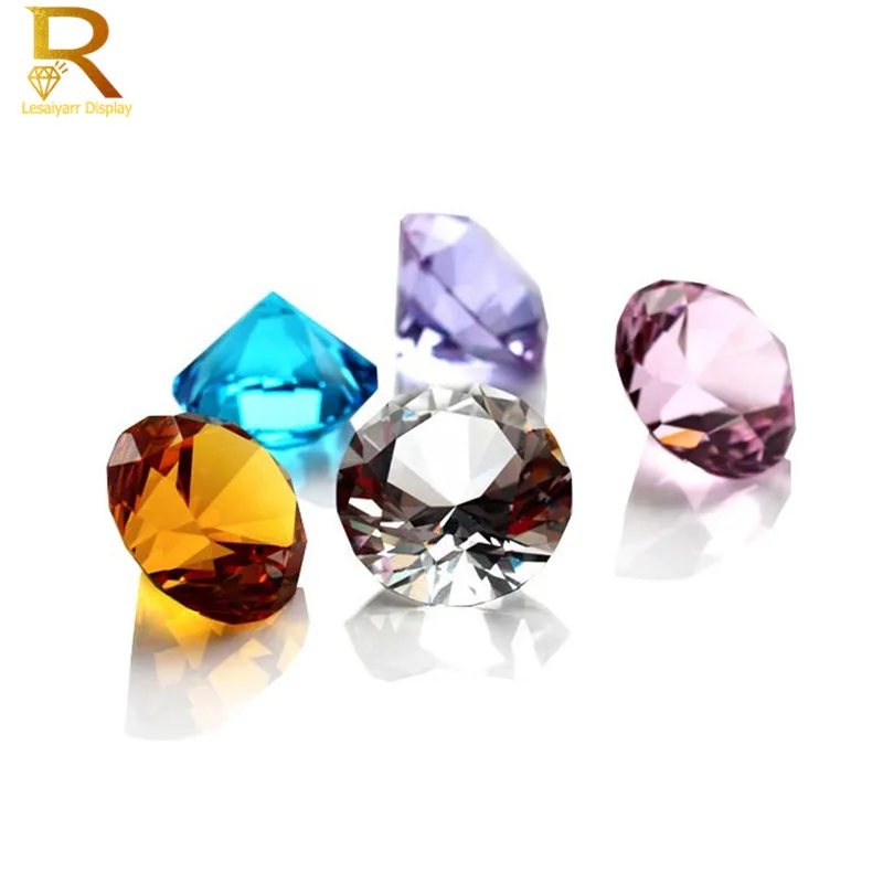 Оптовая продажа 40 мм кристалл с заостренным дном прозрачное стекло алмаз