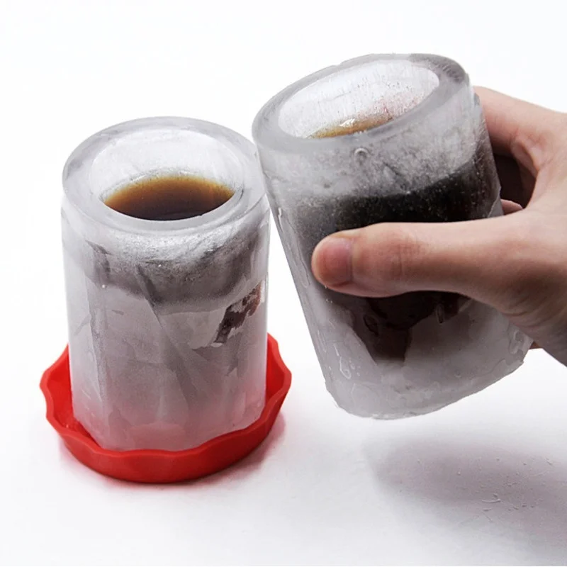 1 pz nuova forma di tazza accessori da cucina in gomma gelato congelato strumenti fai da te cubetto di ghiaccio colpo di vetro congelamento stampo cottura vassoi di ghiaccio