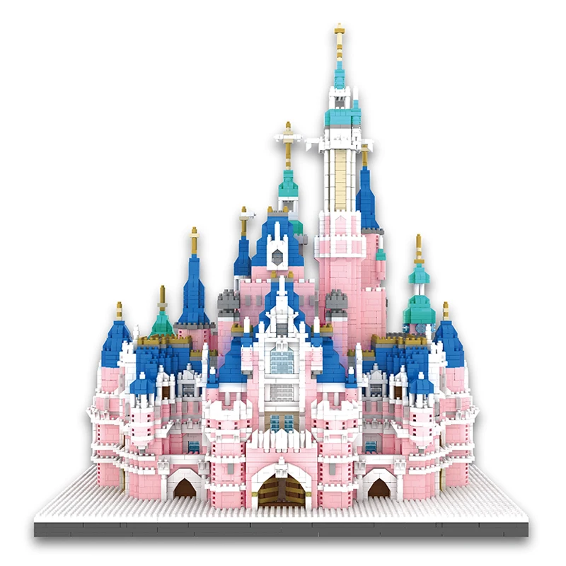 Building Blocks Adult Difficult Girl Disney Castle Adult Educational Assembled Toys Christmas Gift
