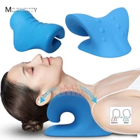 neck stretcher massager memory foam orthopedic neck pillow spinal correction traction device pain relief massage pillow