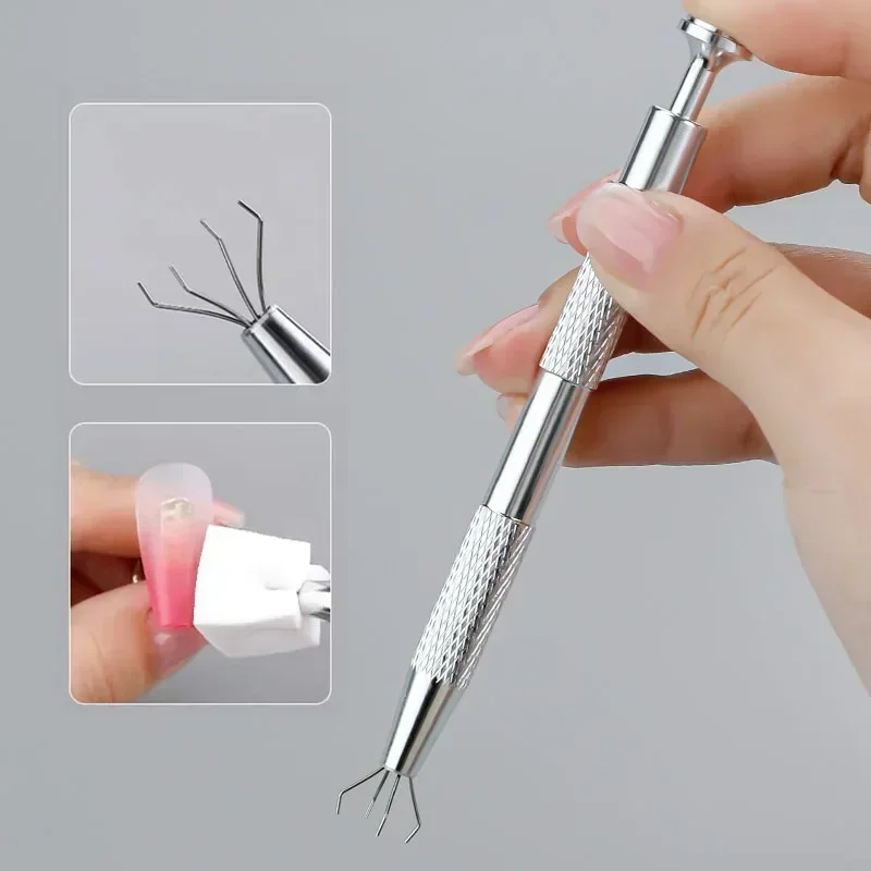 

Stainless Steel Nail Tweezer Clip Gripping Sponge/Rhinestone Multifunctional Manicure Decorations Gripping Tool