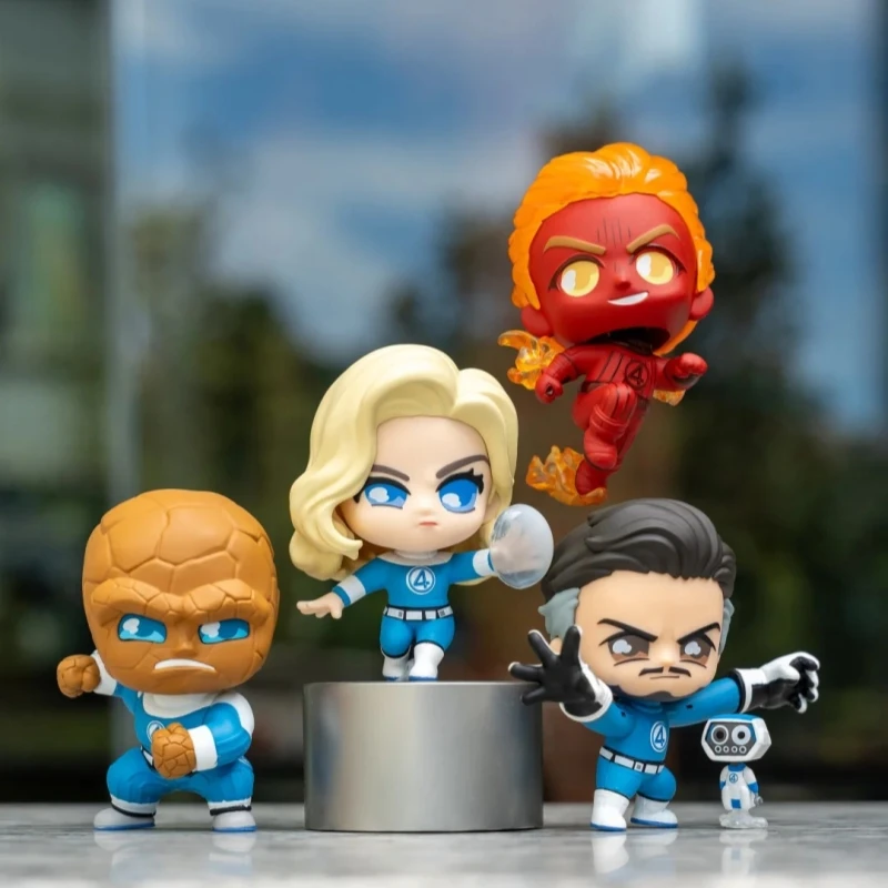 Фото Подлинные Hottoys Cosbi The Fantastic Four First Steps слепая коробка Mystery Box миниатюрная модель аниме фигурки игрушки декор для рабочего стола подарок №3