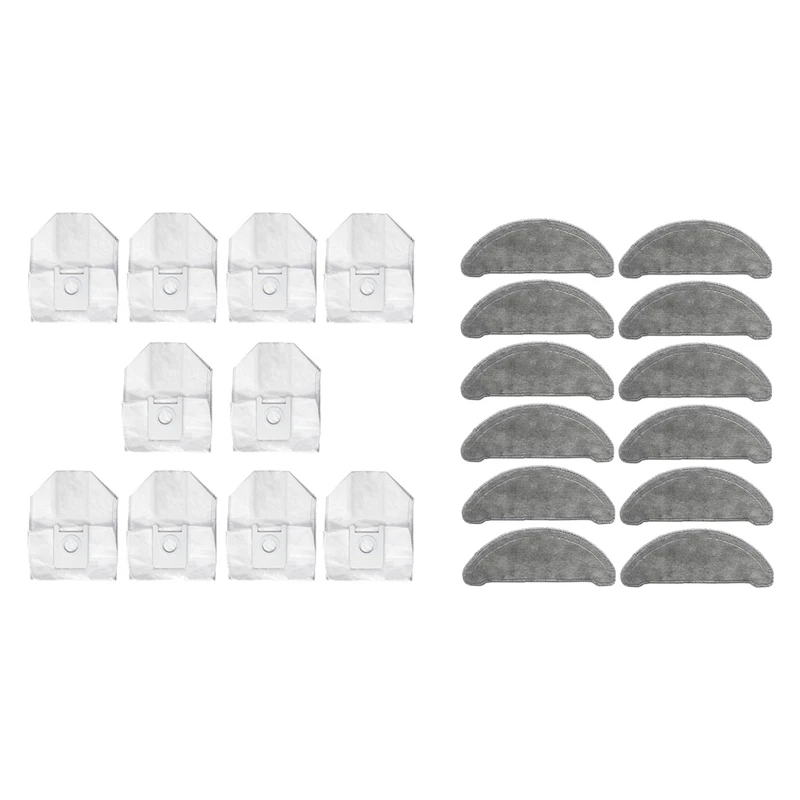 

10Pcs Dust Bag For Roidmi EVE Plus & 12Pcs Replaceable Mop Cloths Accessories Sets Parts For Roidmi EVE Plus