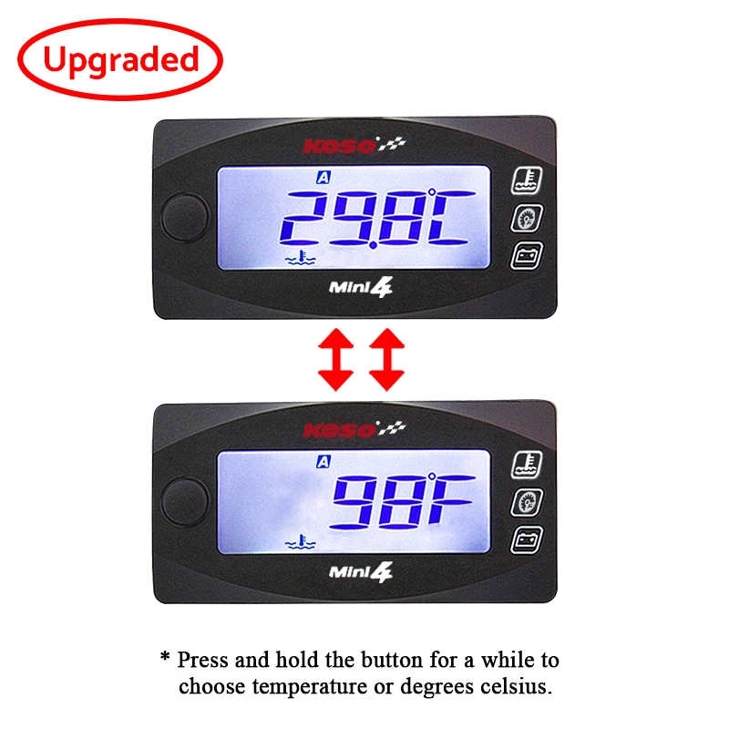 Тестер Температуры Масла Мотоцикла Koso 4-в-1 Тахометр С Цифровым Дисплеем Для Yamaha S