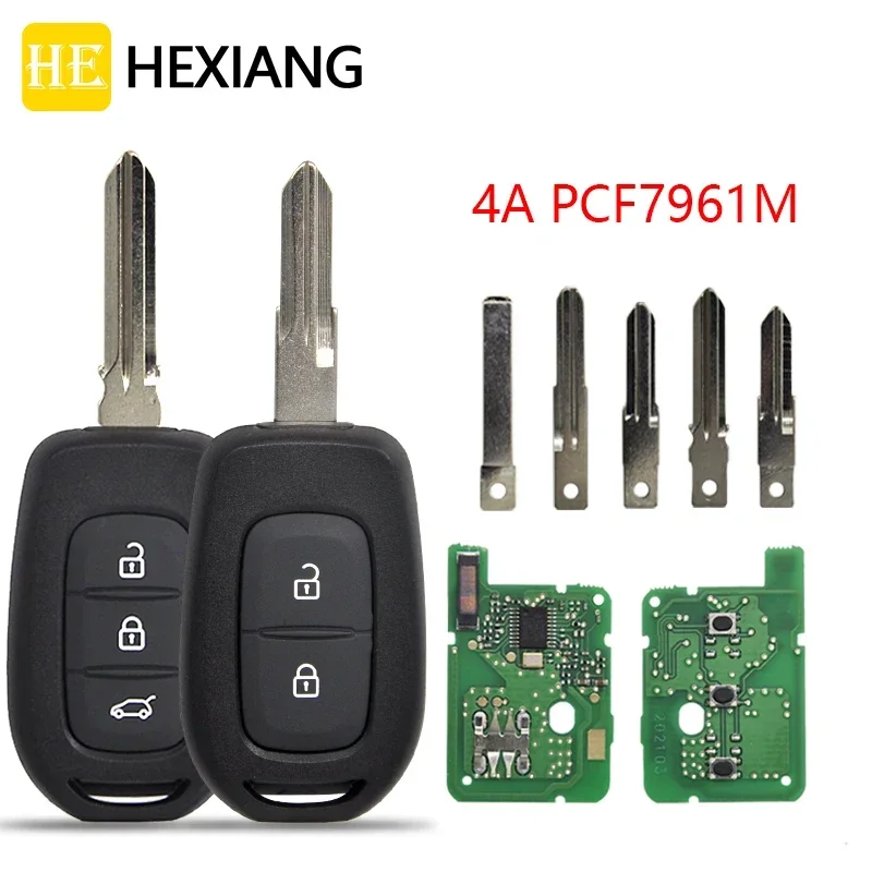 

HE Xiang Remote Control Car Key For Renault Duster Sandero Dacia Logan Lodgy Dokker 4A PCF7961M Chip 433MHz Replacment Smart Key