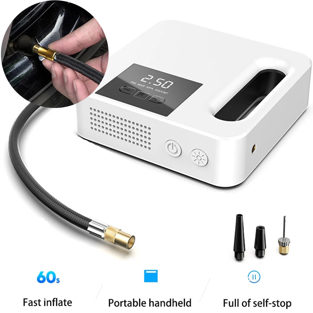 12V Portable Car Air Pump Digital Display Electric Tire Inflator Tyre Pump Fast Inflating Auto Car Air Compressor