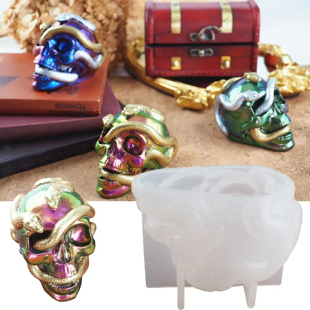 

New Ornament Jewelry Making Tools DIY Pendant Resin Mold Silicone Mould Epoxy Resin Molds Skull Snake Head