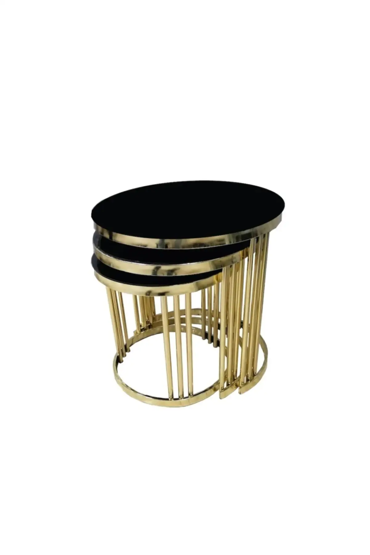 

Modern Perla 3 Pcs Metal Zigon coffee table coffee tables table basse furniture living room table