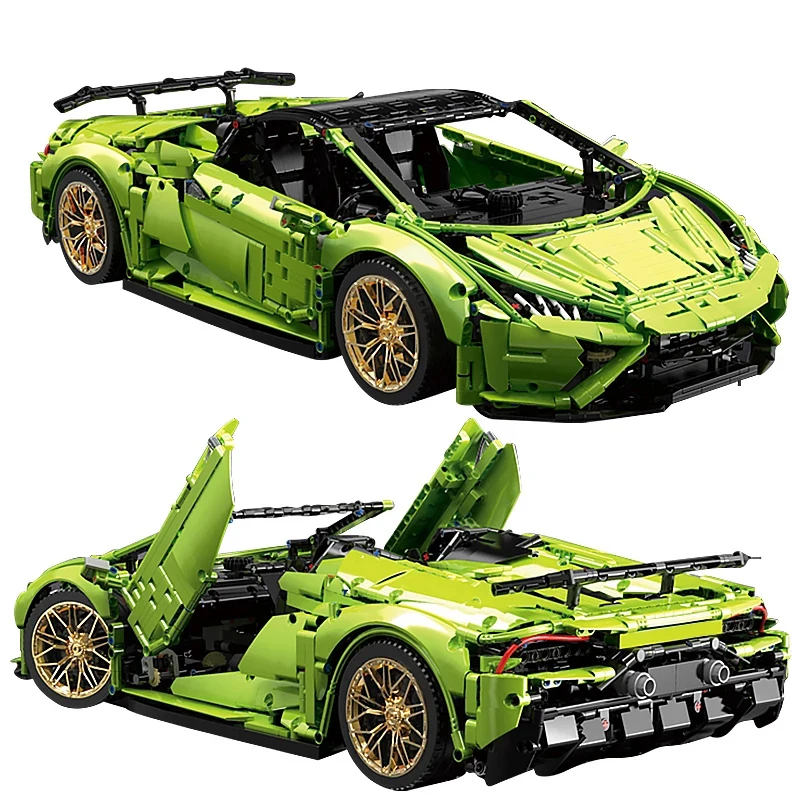 

Funnier 3558pcs Moc Technical 1:8 F12 Lamborghinied Model Famous Sport Racing Vehicle DIY Bricks Sets Building Blocks Car Toys