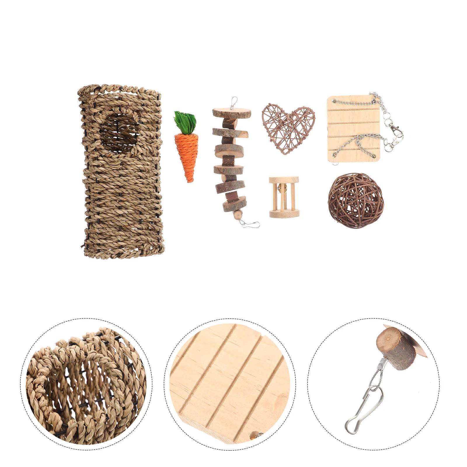 

1 Set Rabbit Chew Hamster Teething Bunny Chewing Playthings Chew