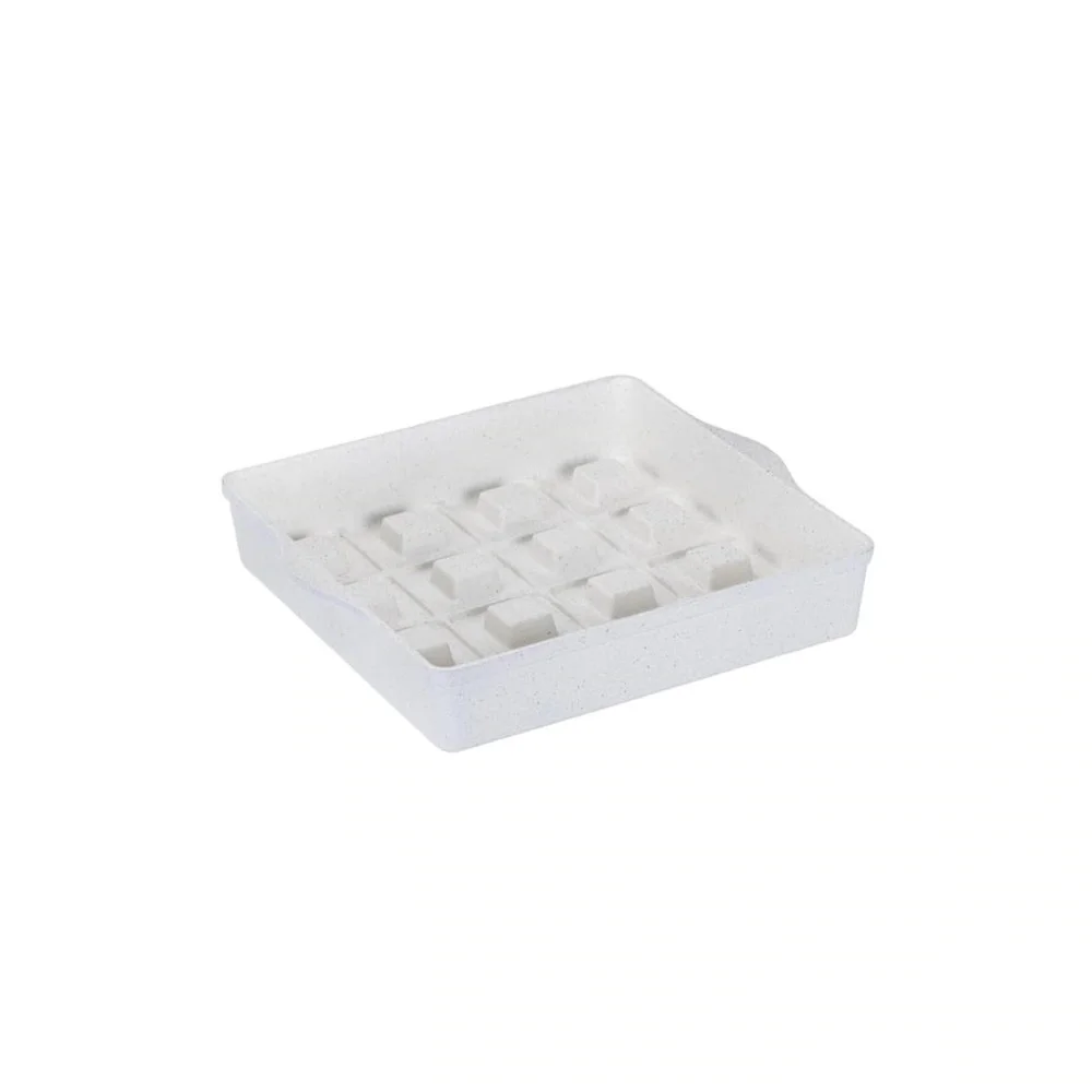 

Granite Cast Brownie Cake Mold White-6596 waffle cake kalıbıkalıbı