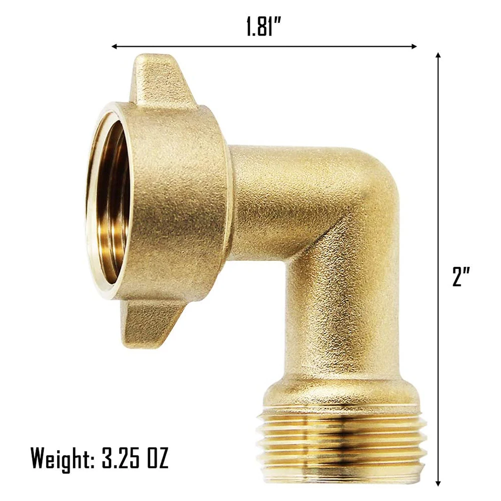 

1PC Brass 90 Degree Elbow Connector Angle Adjustable Interface Garden Hose 90 Degree Angle Connector Garden Hose Bend