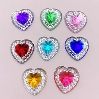 50pcslot 12mm flat back heart resin cabochons for jewelry making diy hair accessories bows embellishments materials supplies
