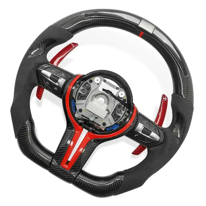 Автомобильный руль из углеродного волокна для BMW M3 M4 M5 M6 F01 F02 F06 F07 F10 F11 F12 F13 F30 F32 F80 F91