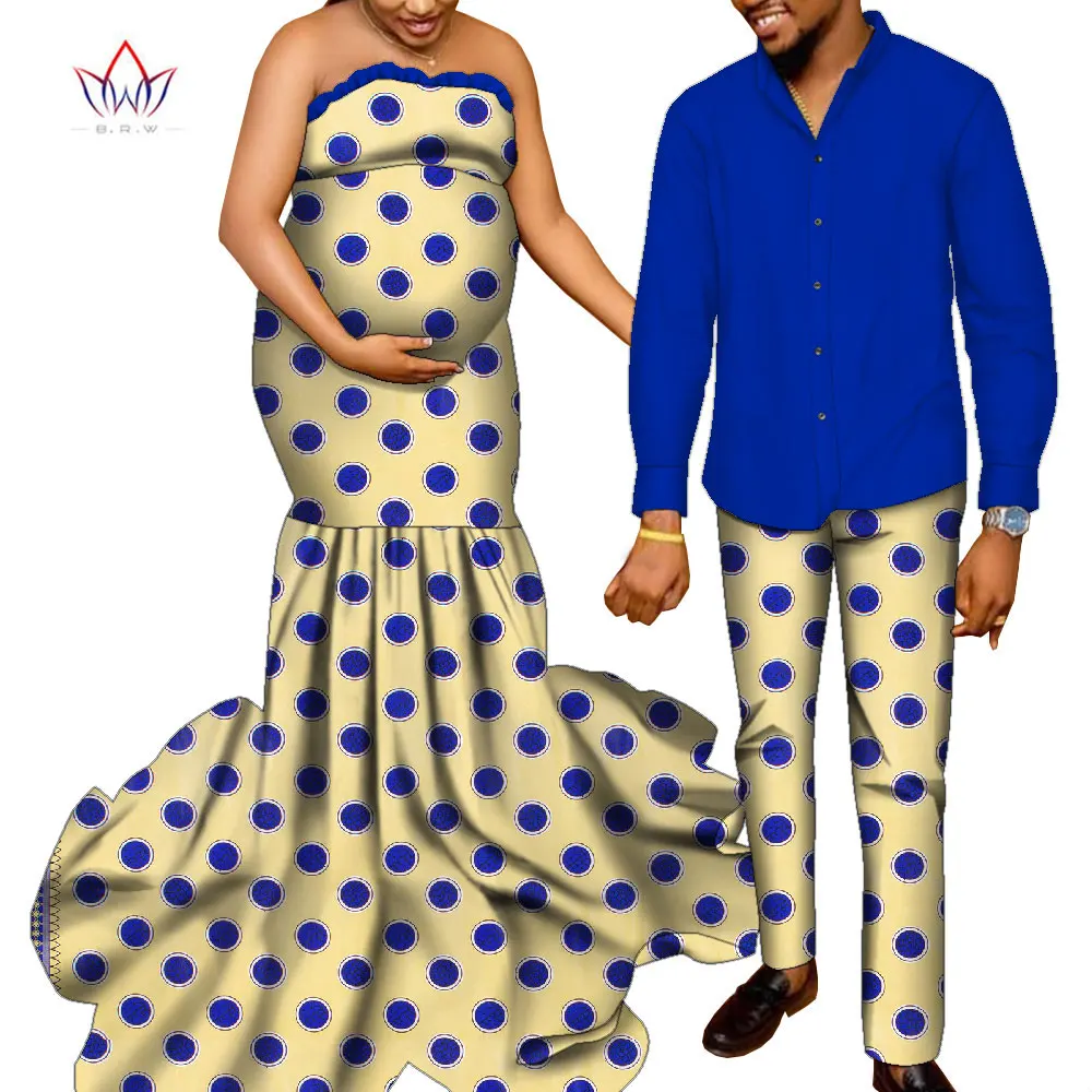 

Maternity Dress 2021 Pregnancy Clothes Women Lady Elegant Vestidos And Men full sleeve Shirt & long pant couples outfits WYQ847