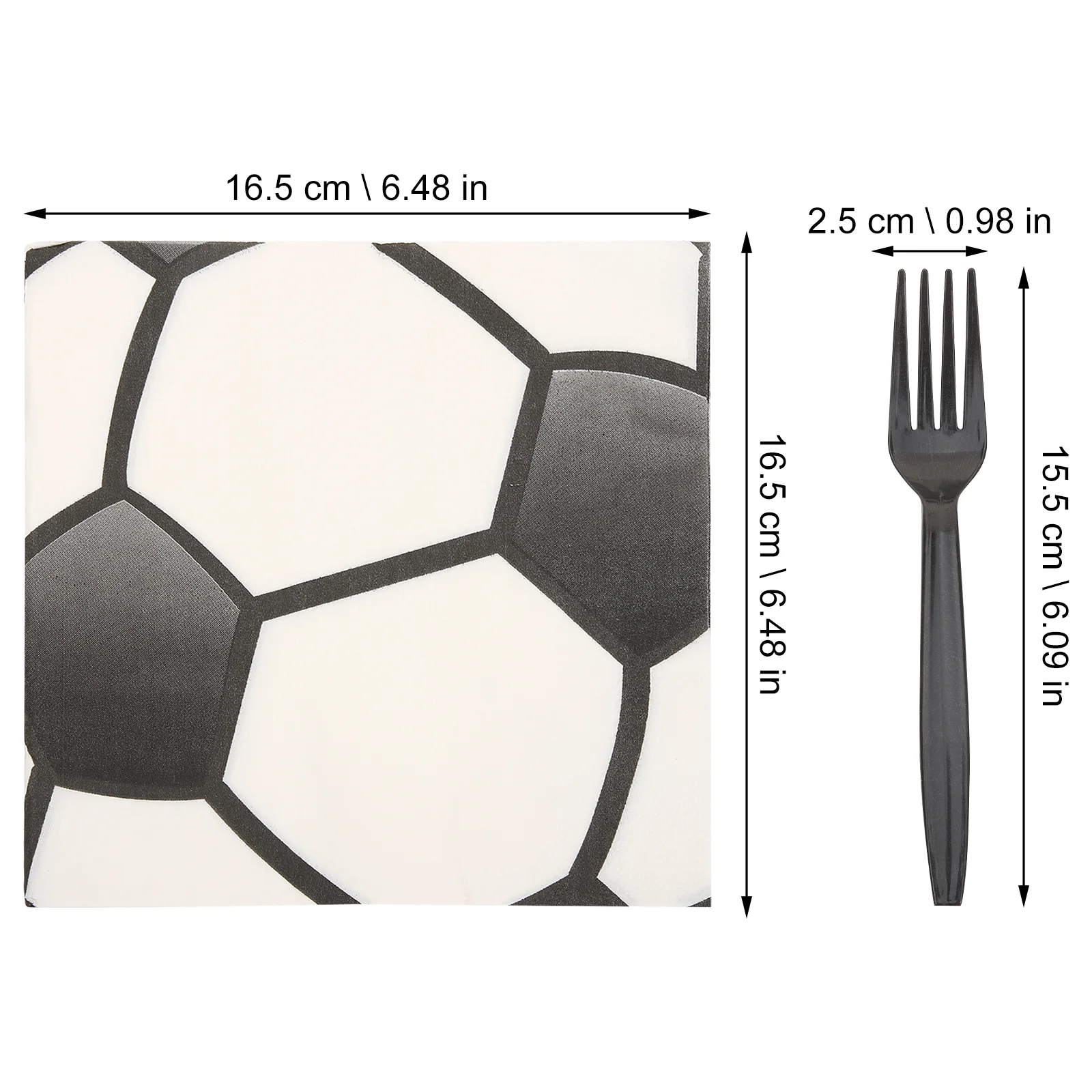 

48Pcs Personalized Decorative Creative Football Utensils Soccer Tableware Birthday Party Supplies Birthday Party Tableware